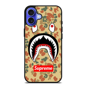 BAPE CAMO SHARK SUPREME iPhone 16 Case Cover BAPE CAMO SHARK SUPREME iPhone 16 Case Cover