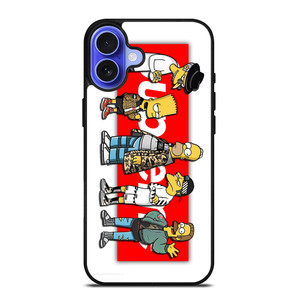 BART SIMPSON X SUPREME LOGO iPhone 16 Case Cover