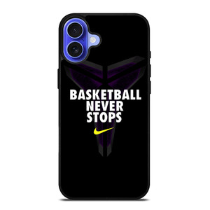 BASKETBALL NEVER STOPS BLACK MAMBA iPhone 16 Case Cover BASKETBALL NEVER STOPS BLACK MAMBA iPhone 16 Case Cover