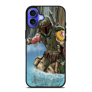 BOBA FETT STAR WARS CARTOON iPhone 16 Case Cover BOBA FETT STAR WARS CARTOON iPhone 16 Case Cover