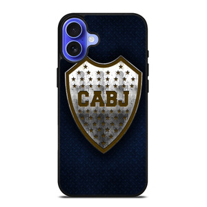 BOCA JUNIORS FC METAL LOGO iPhone 16 Case Cover BOCA JUNIORS FC METAL LOGO iPhone 16 Case Cover