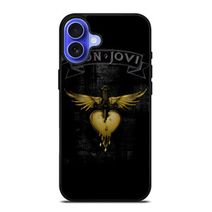 BON JOVI BAND GOLD LOGO iPhone 16 Case Cover BON JOVI BAND GOLD LOGO iPhone 16 Case Cover