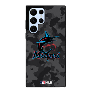 MIAMI MARLINS BASEBALL BLACK CAMO Samsung Galaxy S22 Ultra Case Cover