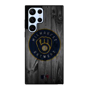 MILWAUKEE BREWERS BASEBALL MLB WOOD LOGO Samsung Galaxy S22 Ultra Case Cover
