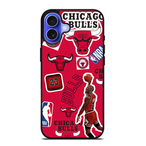 CHICAGO BULLS STICKER BOMB iPhone 16 Case Cover CHICAGO BULLS STICKER BOMB iPhone 16 Case Cover