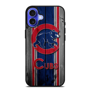 CHICAGO CUBS WOODEN LOGO iPhone 16 Case Cover CHICAGO CUBS WOODEN LOGO iPhone 16 Case Cover