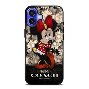 COACH FLOWER MINNIE MOUSE iPhone 16 Case Cover COACH FLOWER MINNIE MOUSE iPhone 16 Case Cover