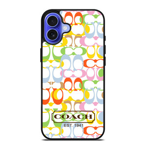 COACH NEW YORK COLORFUL iPhone 16 Case Cover COACH NEW YORK COLORFUL iPhone 16 Case Cover