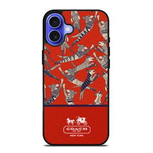 COACH NEW YORK DOG PARTY iPhone 16 Case Cover