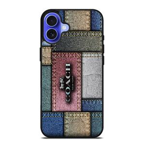 COACH NEW YORK LOGO JEANS iPhone 16 Case Cover COACH NEW YORK LOGO JEANS iPhone 16 Case Cover