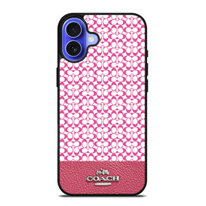COACH NEW YORK PINK iPhone 16 Case Cover COACH NEW YORK PINK iPhone 16 Case Cover