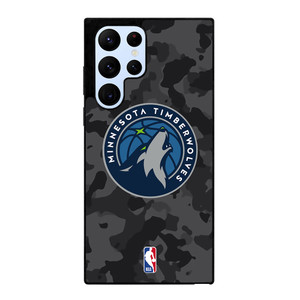 MINNESOTA TIMBERWOLVES BLACK CAMO Samsung Galaxy S22 Ultra Case Cover