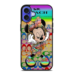 COACH RAINBOW MICKEY iPhone 16 Case Cover