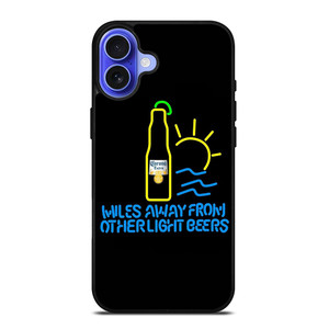 CORONA LIGHT BEER MILES AWAY iPhone 16 Case Cover CORONA LIGHT BEER MILES AWAY iPhone 16 Case Cover