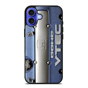 DOHC VTEC HONDA ENGINE BLUE iPhone 16 Case Cover