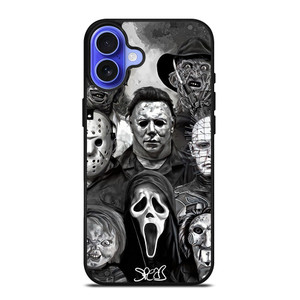 FAMOUS HORROR COLLAGE iPhone 16 Case Cover