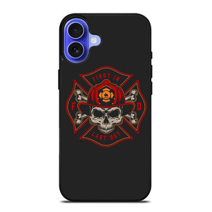 FIREFIGHTER FIREMAN SKULL LOGO iPhone 16 Case Cover