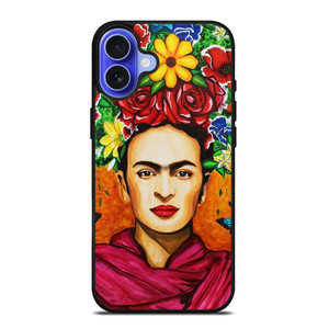 FRIDA KAHLO FLORAL ART iPhone 16 Case Cover