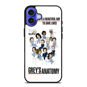 GREY'S ANATOMY ALL CARTOON iPhone 16 Case Cover