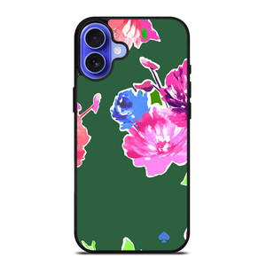 KATE SPADE NEW YORK GREEN FLORAL iPhone 16 Case Cover