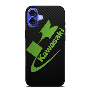 KAWASAKI MOTOR LOGO CARBON iPhone 16 Case Cover