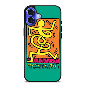 KEITH HARING MONTREUX 1983 iPhone 16 Case Cover KEITH HARING MONTREUX 1983 iPhone 16 Case Cover
