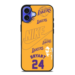 KOBER BRYANT LAKERS NIKE YELLOW iPhone 16 Case Cover KOBER BRYANT LAKERS NIKE YELLOW iPhone 16 Case Cover