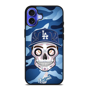 LA DODGERS SKULL CAMO iPhone 16 Case Cover LA DODGERS SKULL CAMO iPhone 16 Case Cover