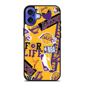 LA LOS ANGELES LAKERS STICKER BOMB iPhone 16 Case Cover