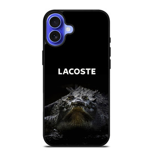 LACOSTE CROCODILE BLACK iPhone 16 Case Cover