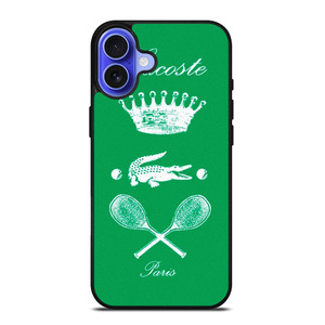 LACOSTE TENNIS PARIS iPhone 16 Case Cover LACOSTE TENNIS PARIS iPhone 16 Case Cover
