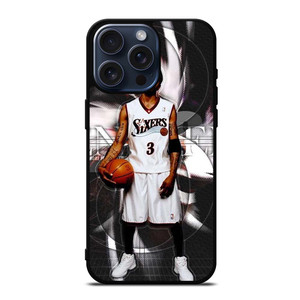 ALLEN IVERSON 3 SIXERS NBA iPhone 15 Pro Max Case Cover