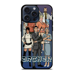 ARCHER CARTOON ALL CAST iPhone 15 Pro Max Case Cover