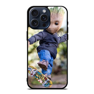 BABY GROOT SKATEBOARD iPhone 15 Pro Max Case Cover