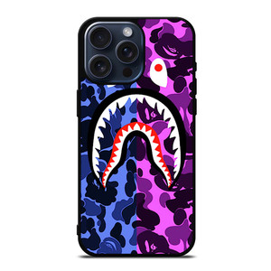 BAPE CAMO LOGO BLUE PURPLE iPhone 15 Pro Max Case Cover