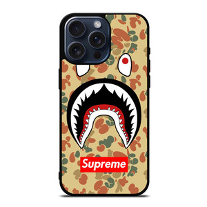 BAPE CAMO SHARK SUPREME iPhone 15 Pro Max Case Cover BAPE CAMO SHARK SUPREME iPhone 15 Pro Max Case Cover