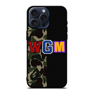 BAPE WGM CAMO iPhone 15 Pro Max Case Cover