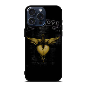 BON JOVI BAND GOLD LOGO iPhone 15 Pro Max Case Cover BON JOVI BAND GOLD LOGO iPhone 15 Pro Max Case Cover