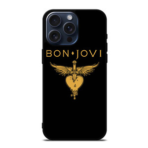 BON JOVI BAND LOGO GOLD iPhone 15 Pro Max Case Cover BON JOVI BAND LOGO GOLD iPhone 15 Pro Max Case Cover