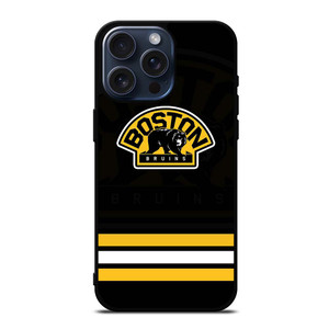 BOSTON BRUINS LOGO STRIPED iPhone 15 Pro Max Case Cover BOSTON BRUINS LOGO STRIPED iPhone 15 Pro Max Case Cover