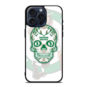 BOSTON CELTICS BASKET SKULL iPhone 15 Pro Max Case Cover
