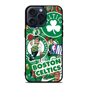 BOSTON CELTICS NBA STICKER BOMB iPhone 15 Pro Max Case Cover