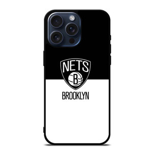 BROOKLYN NETS NBA BLACK WHITE iPhone 15 Pro Max Case Cover