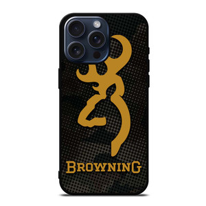 BROWNING ARMS CAMO CARBON iPhone 15 Pro Max Case Cover