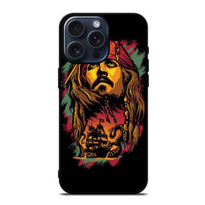 CAPTAIN JACK PIRATES OF THE CARIBBEAN ART iPhone 15 Pro Max Case Cover