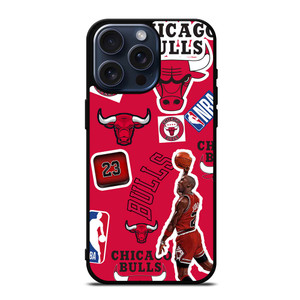CHICAGO BULLS STICKER BOMB iPhone 15 Pro Max Case Cover