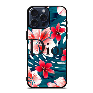 CHRISTIAN DIOR HIBISCUS FLOWER iPhone 15 Pro Max Case Cover