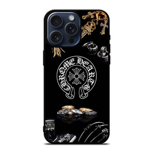 CHROME HEARTS METAL LOGO iPhone 15 Pro Max Case Cover