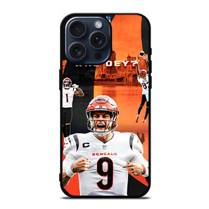CINCINNATI BENGALS NFL JOE BURROW iPhone 15 Pro Max Case Cover