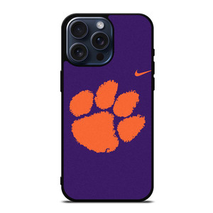 CLEMSON TIGERS SYMBOL NIKE iPhone 15 Pro Max Case Cover CLEMSON TIGERS SYMBOL NIKE iPhone 15 Pro Max Case Cover